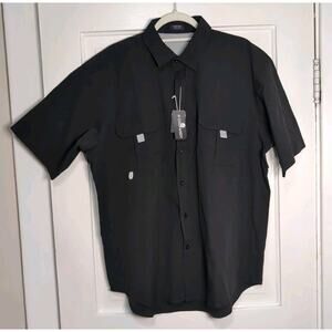 Coofancy Outdoor Fishing Shirt Black UPF Waterproof Vent Pocket Men's L(1071)